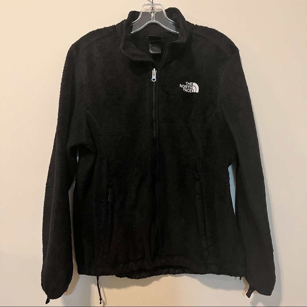 The North Face Size Large Black Fuzzy Zip-Up Jacket
